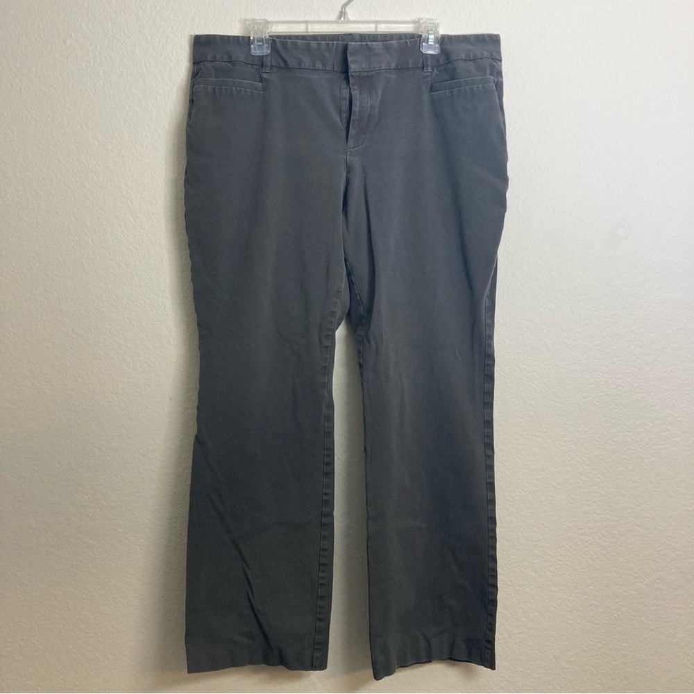 Eddie Bauer Slightly Curvy Fit Pants - Gray - Size 18